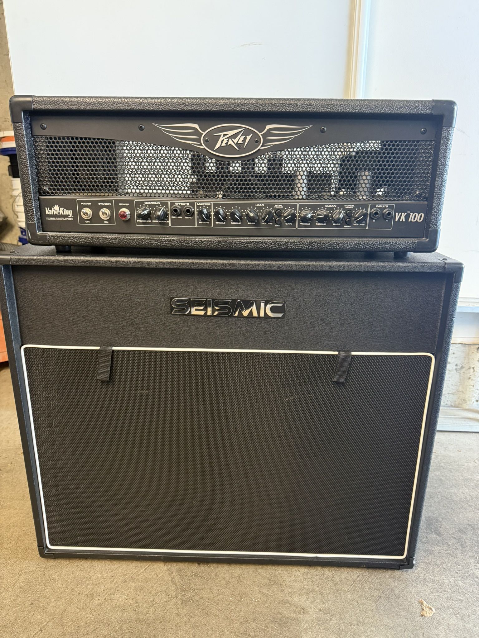 Peavey Valve King VK100 Guitar Amp Head With Road Case And 2X12 Cabinet