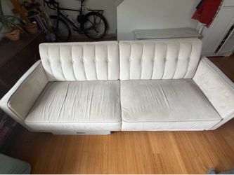 Velvet couch convertible bed