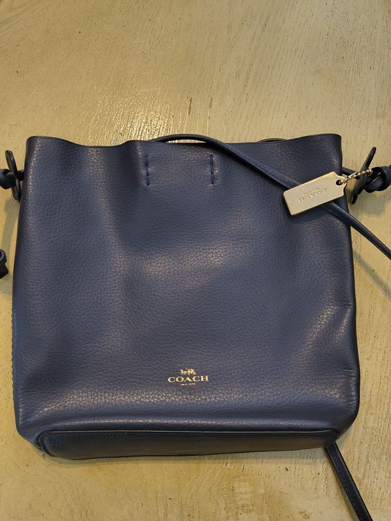 Coach Blue Leather Crossbody Bag