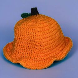 Handmade Crochet Pumpkin/Orange Bucket Hat
