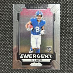 2024 Panini Prizm Emergent #6 Malik Nabers RC Rookie New York Giants