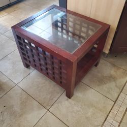 2 End Tables Real Solid Wood