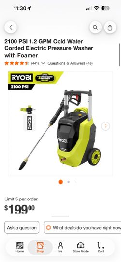 Ryobi pressure washer