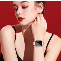 New in box Band with Case Compatible with Apple Watch 40mm 38mm 42mm 44mm iWatch SE/Series 6/5/4/3/2/1,Jewelry Bling Diamond Rhinestone Replacement Me