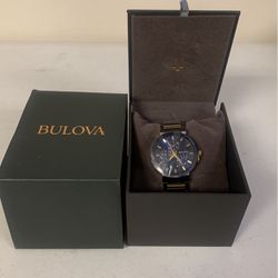 Bulova Men’s Multi Dial Quartz Watch with Stainless  Steel Strap 98c123.                 Pg