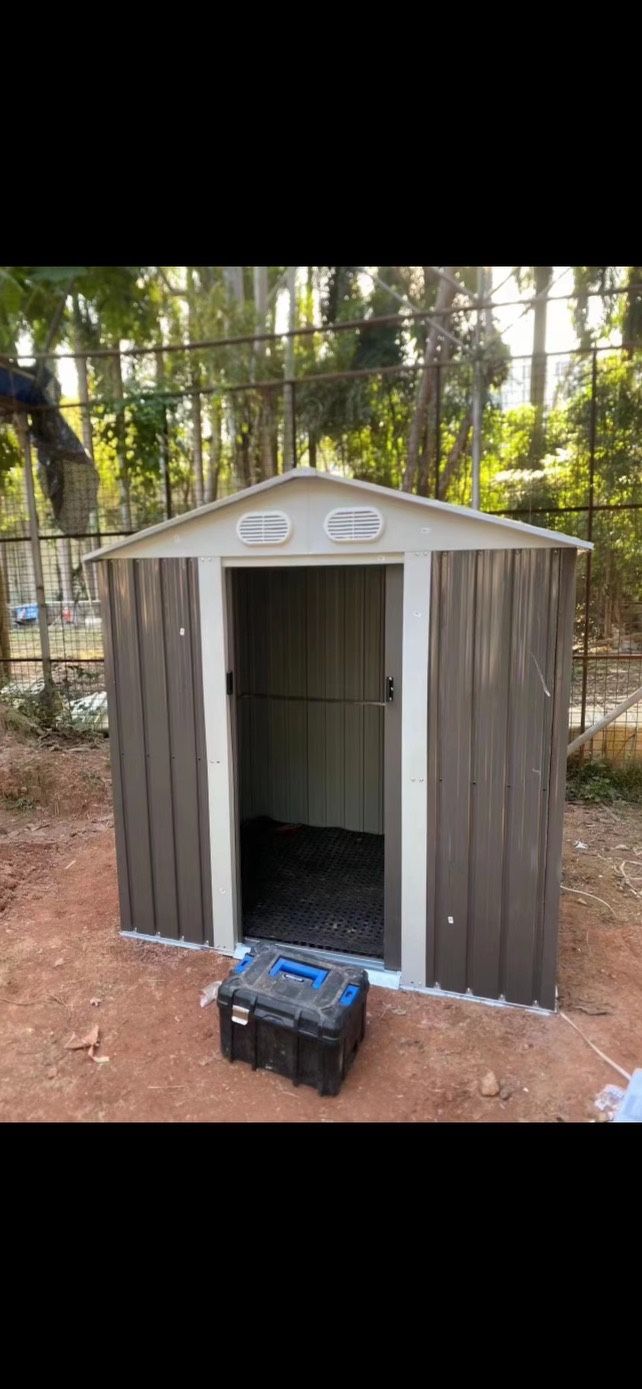 Sales $250!!! Metal L 4’x W 6.5’ x H 6’ Storage Shed Yard Lawn Garden tools 4x6 storage