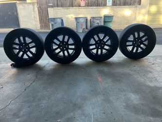 Set of 4 Black Rims & tires