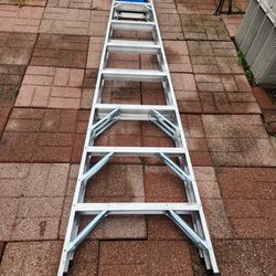WERNER 8ft Aluminum A Frame Ladder 250 Lbs Capacity 