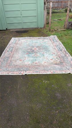 Rug 12 By Nine Ft. Thin. Fair Shape About One Year Old