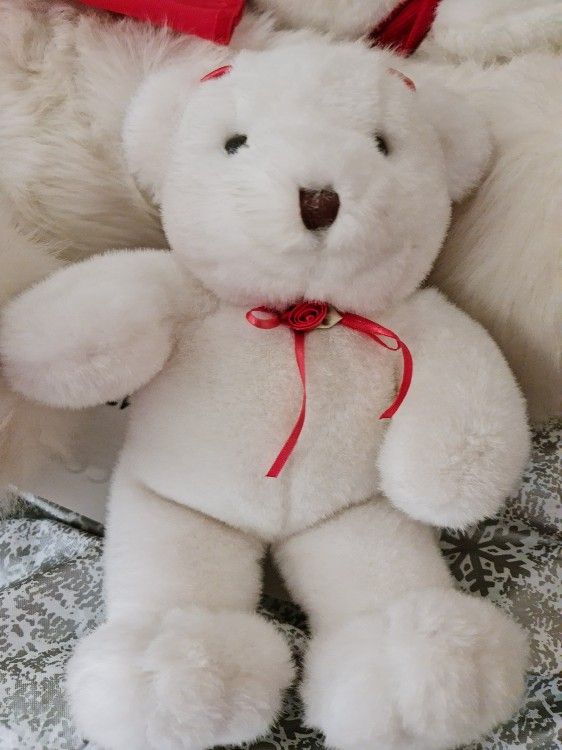 Plush White Teddy Bear