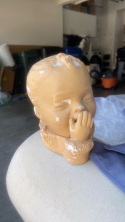 Vintage Lewis Weil Sleepy Tot Chalkware Night Light Head ONLY As Is 1940s