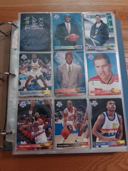 Vintage Sports Cards. 34 pages of Basketball Cards all in Great Shape.  9 cards per page.