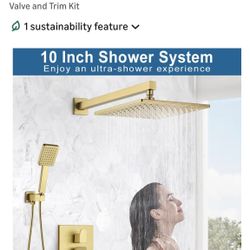 new 10” shower combo gold 