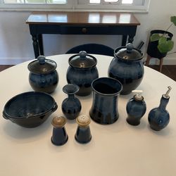 Cobalt Blue Pottery Jars And Vases- Bristow Pottery