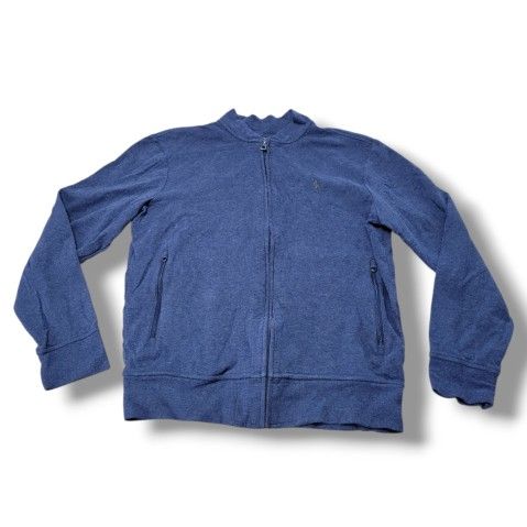 Polo Ralph Lauren Sweatshirt Size Medium Men's Full Zip Up Sweater Preppy Casual Men's Sweater Measurements In Description