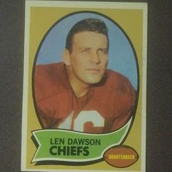 1970 Topps Len Dawson Kansas City Chiefs #1 Hall Of Fame HOF Football Card Vintage Collectible NFL
