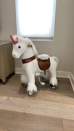 PONY CYCLE, Ride on Unicorn, with brake, very good condition, ridden indoors only