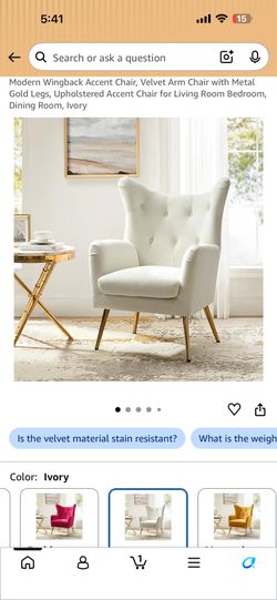 velvet chair new