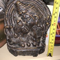 Antique Metal Hindu Religious “statue” Heavy Shiva Parvati