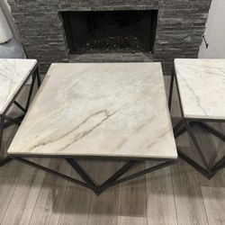 Marble Table And Side Tables 