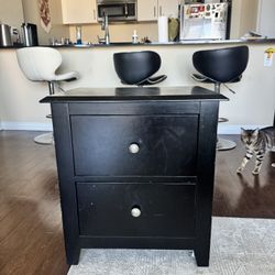 Black Wooden Cabinet / Side Table