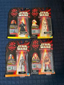 Star Wars Episode I Action Figures Lot of 4