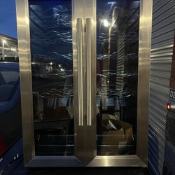 Nutrichef 24 Bottle Wine Cooler - Quiet Compressor, Stainless Steel Door