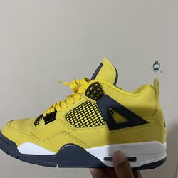 Yellow Lightning  Jordan 4s 10.5