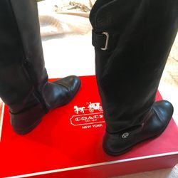 Leather Riding Boots, Coach brand