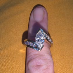 14K Yellow Gold Natural Marquise Diamond Ring (~0.5ct Center, 5.78g)