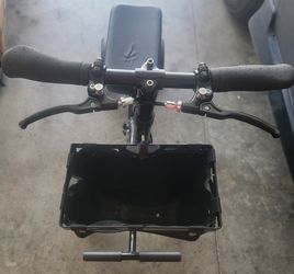 Knee scooter with basket.