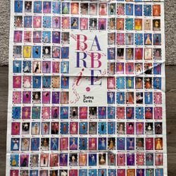 1990 Barbie Trading Card Poster