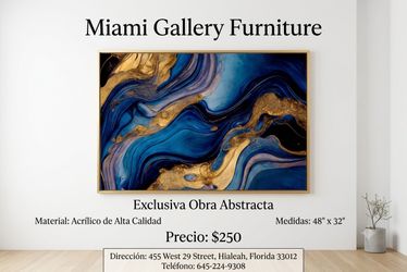 Cuadro abstracto en acrílico 48” x 32”