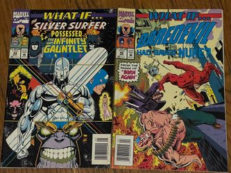 What If? #48 (Daredevil Nuke) & 49 (Silver Surfer Infinity Gauntlet) Comic Books