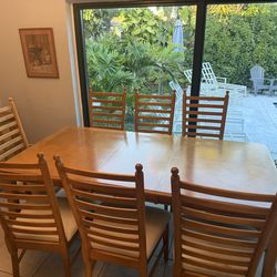 Dining Table w/ 8 Chairs and Buffet