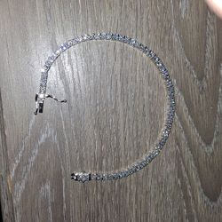 8 In Moissanite Set In Silver 925  Bracelet  OBO