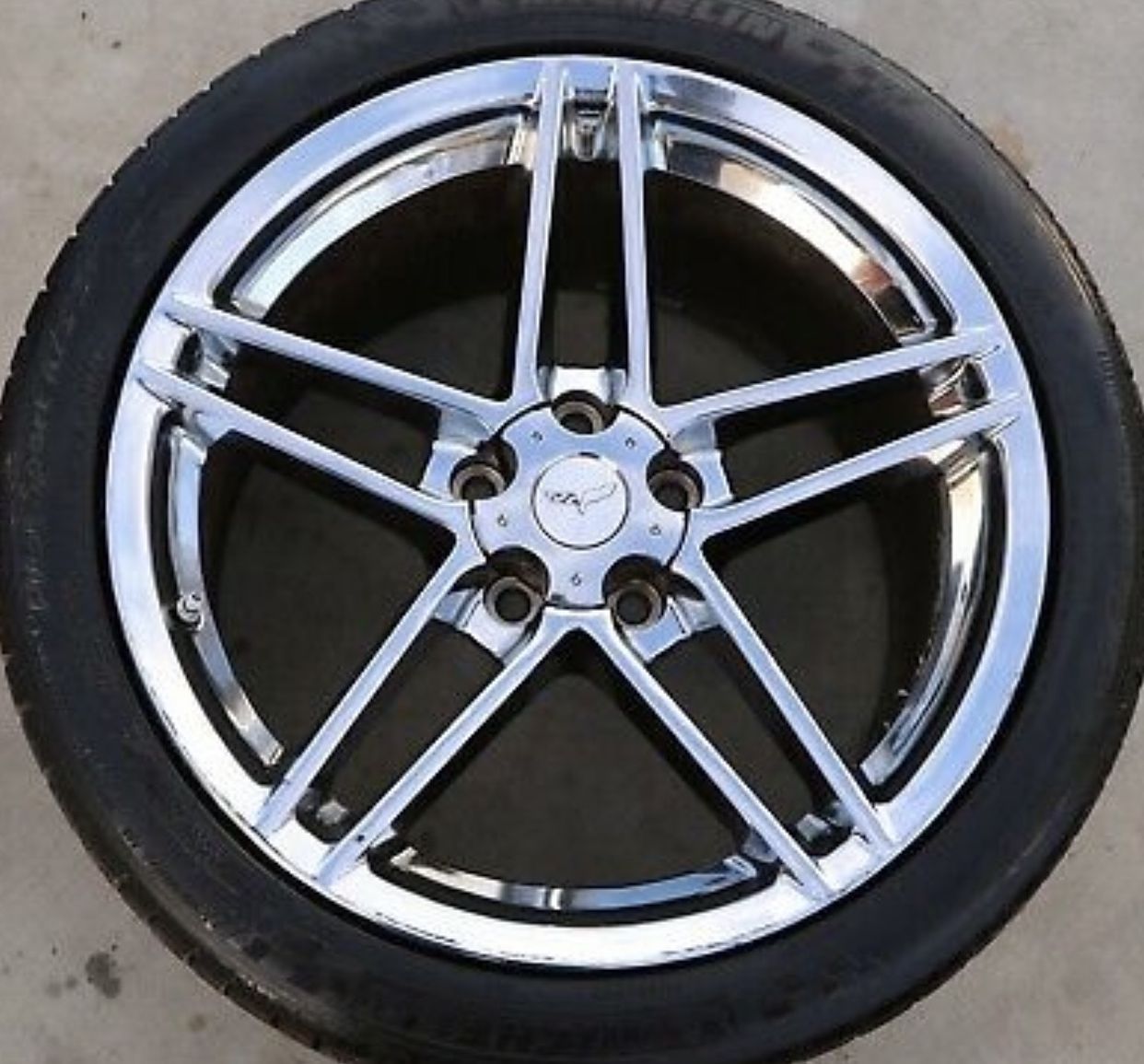 Z06 Chrome 19x12 factory Rear Wheels Rims