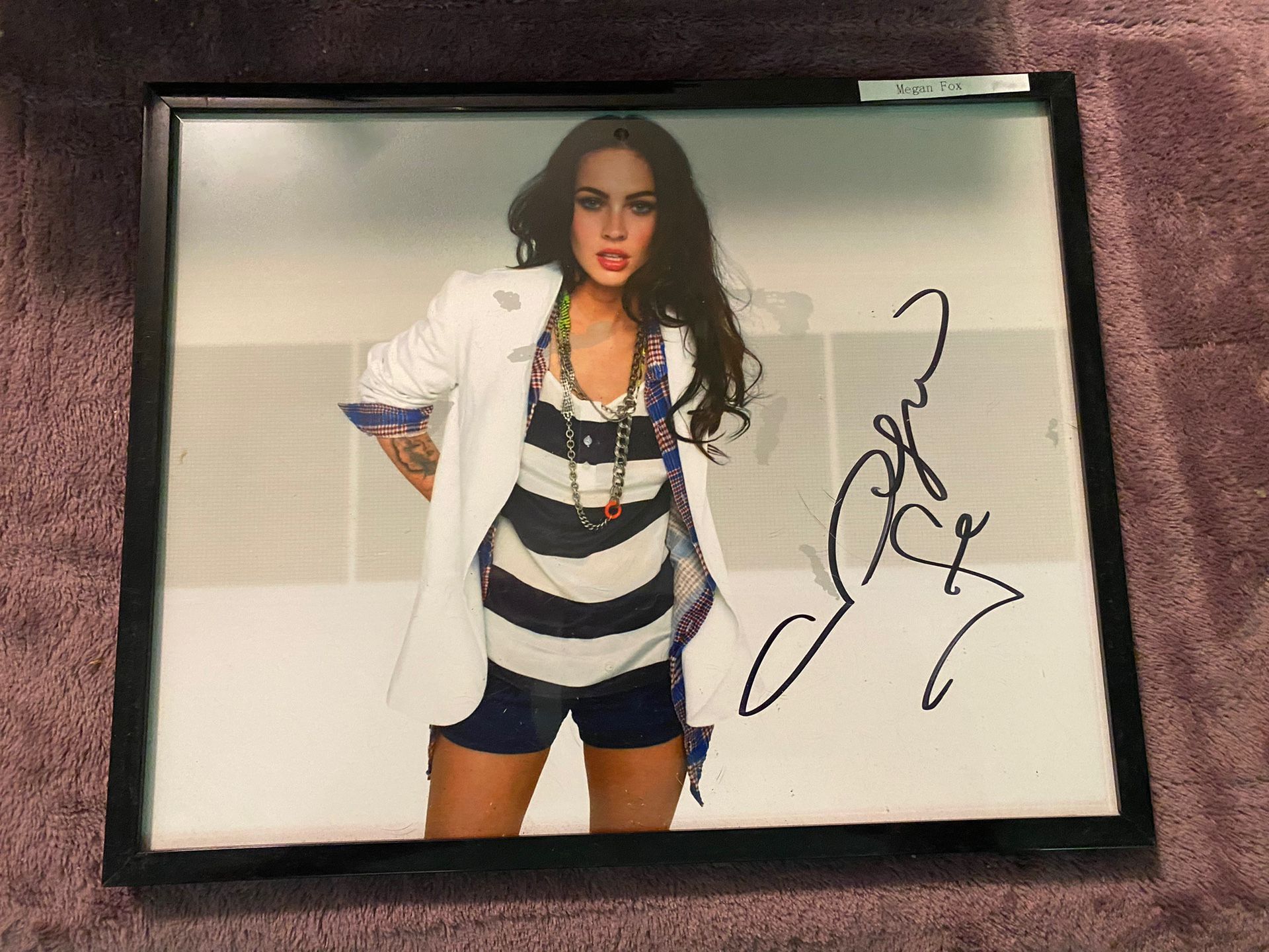 Signed Megan Fox Framed 8 x10 Autograph picture