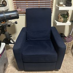 Rocking blue cushion chair 