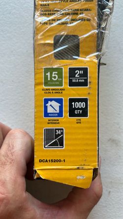 Dewalt 15ga da style angled finish nails