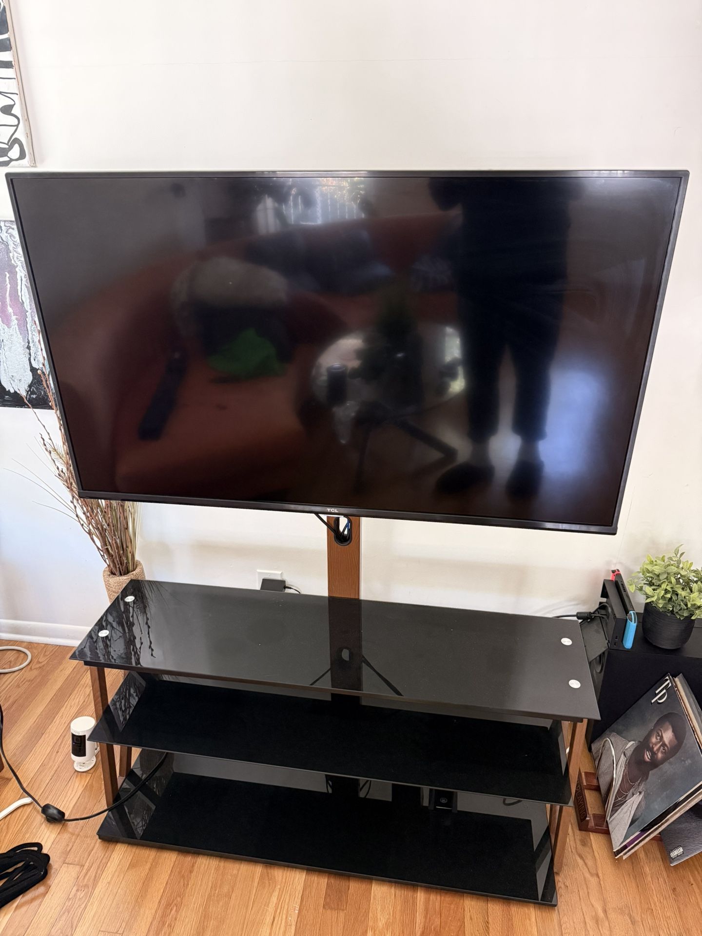 TCL 50” Smart Google TV (with TV stand included) 