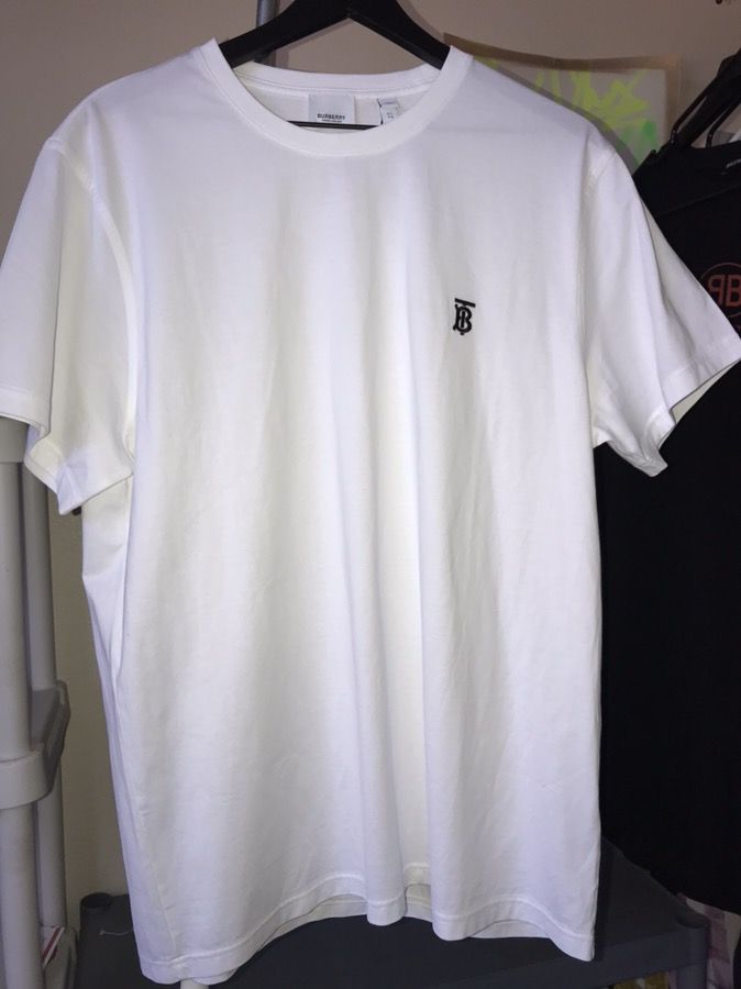 Burberry Parker Logo Tee T-Shirt White Size XL