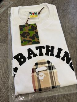 Bape check college tee sizes S-XL Available