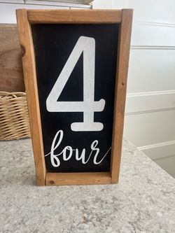 Family/ party of four wood sign $10