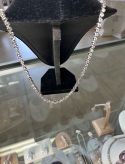 Sterling Silver Necklace With CZ Stones 