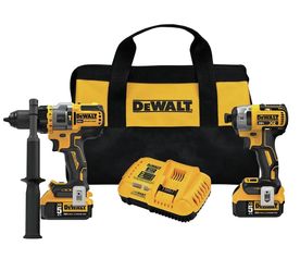 DEWALT FLEXVOLT ADVANTAGE 20V MAX* Combo Kit with Hammer Drill & Impact Driver, 5.0-Ah, 2-Tool (DCK2100P2)
