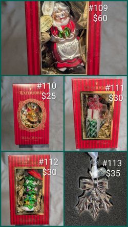 Waterford Holiday Heirlooms Christmas Ornament Collection