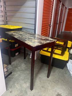 Dark Marble 2 Seat Coffee Table