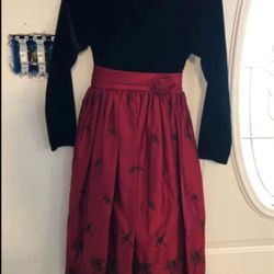 Girls Size 12 Black & Red Dress