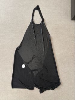 Fannie Schiavoni Black Metal Mesh Halter Top
